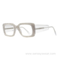 Square Unisex Bevel Acetate Frame Optical Glasses Eyeglasses